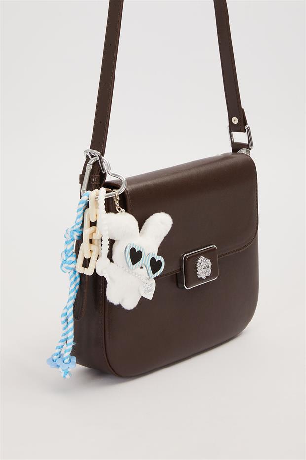 Camel Tavşan Charm Detaylı Omuz Çantası