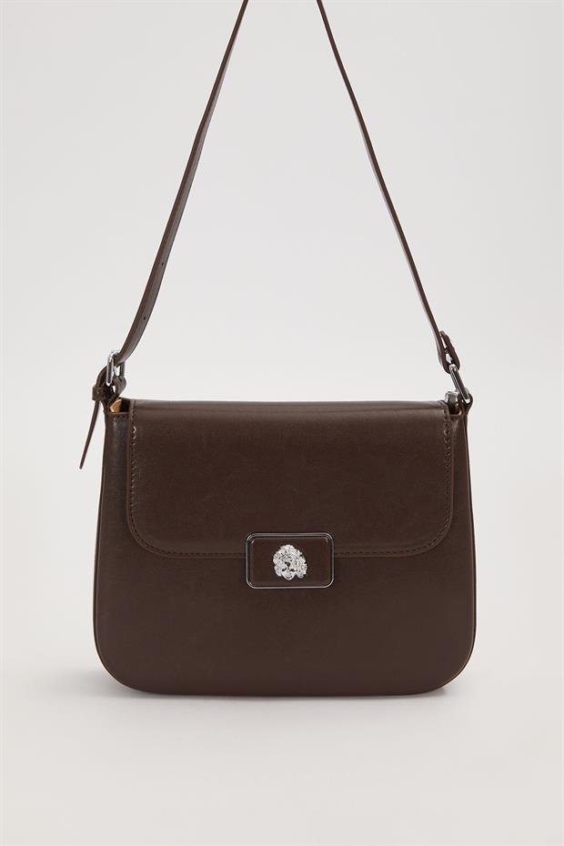 Camel Tavşan Charm Detaylı Omuz Çantası