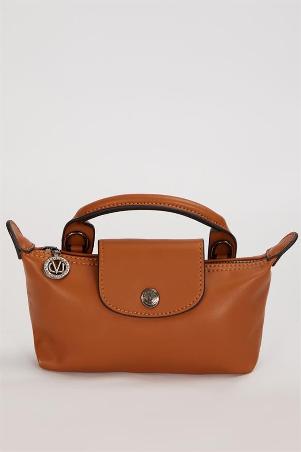 Camel Üst Kapama Detaylı El Çantası