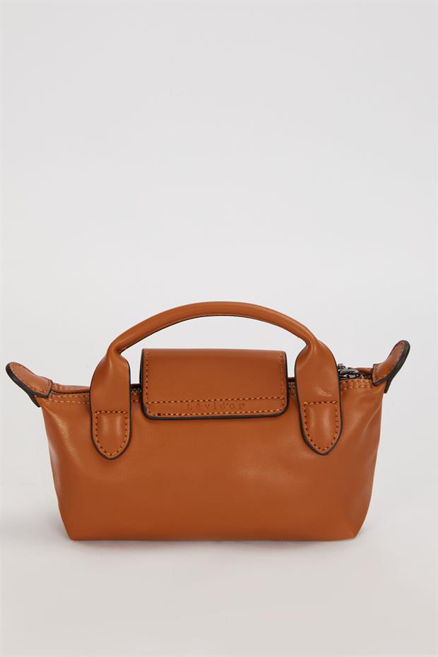 Camel Üst Kapama Detaylı El Çantası