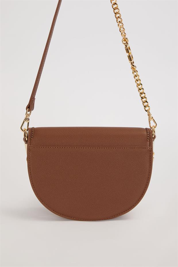 Camel Yarım Ay Model Zincir Detay Omuz Çantası