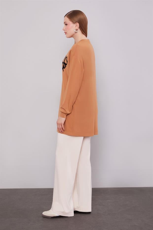 Camel Yonca Desen Detaylı İkili Takım