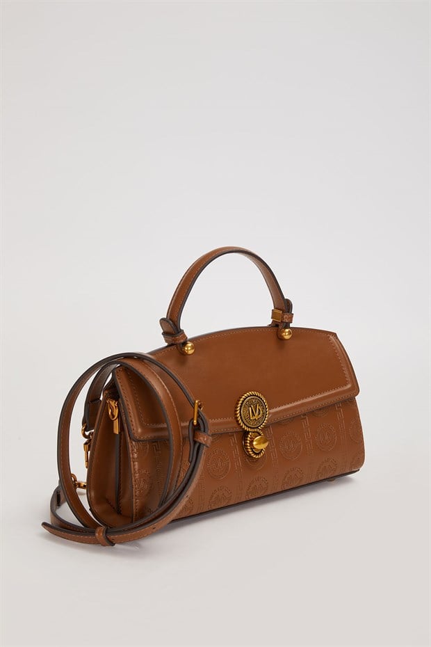 Camel Yuvarlak Lvd Kilitli El Çantası