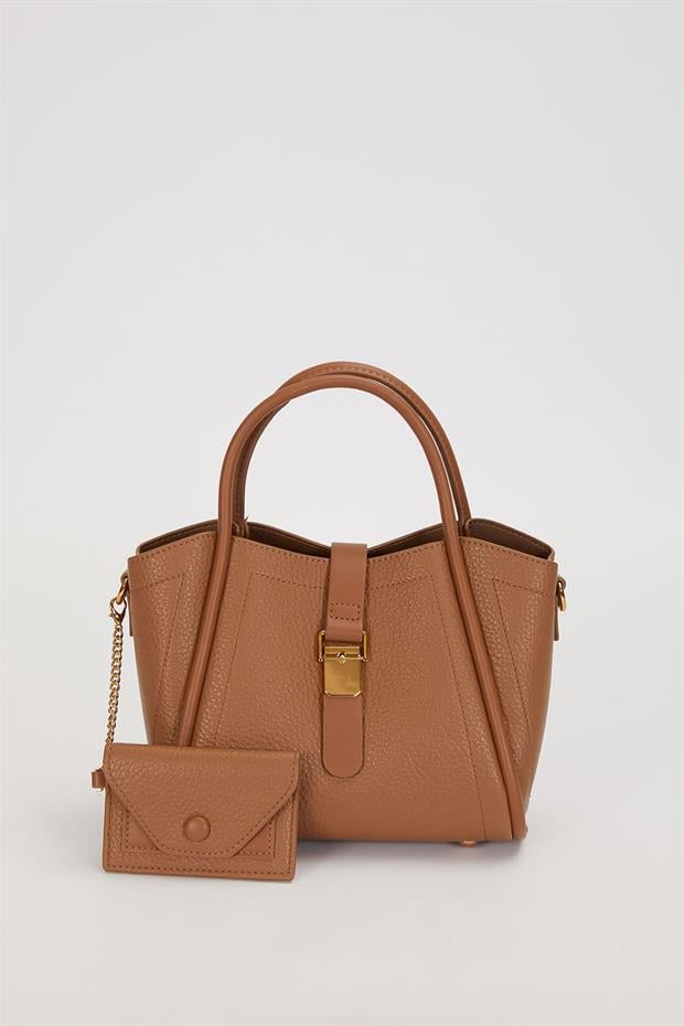 Camel Zarf Cüzdan Detaylı El Çantası