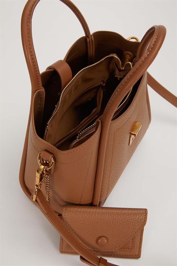 Camel Zarf Cüzdan Detaylı El Çantası