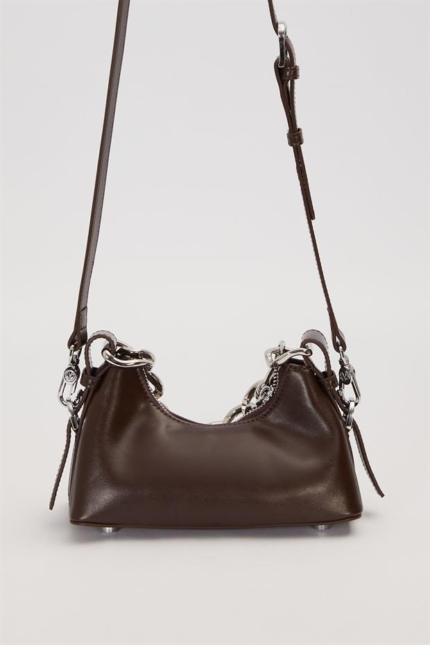 Camel Zincir Halka Detaylı Omuz Çantası