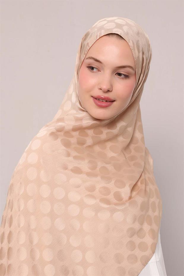 Cappuccino Benek Desenli Jakar Capri Şal