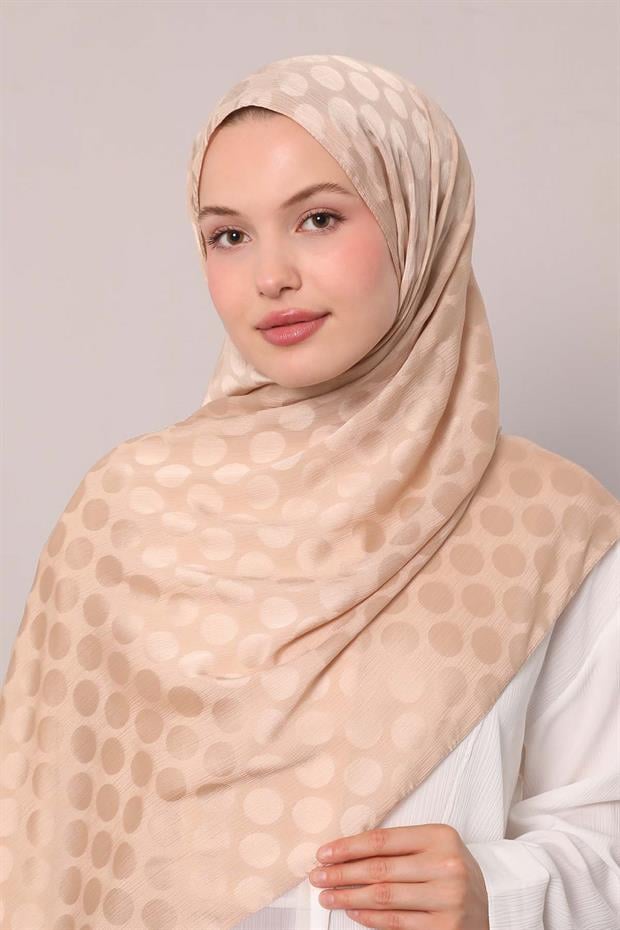 Cappuccino Benek Desenli Jakar Capri Şal
