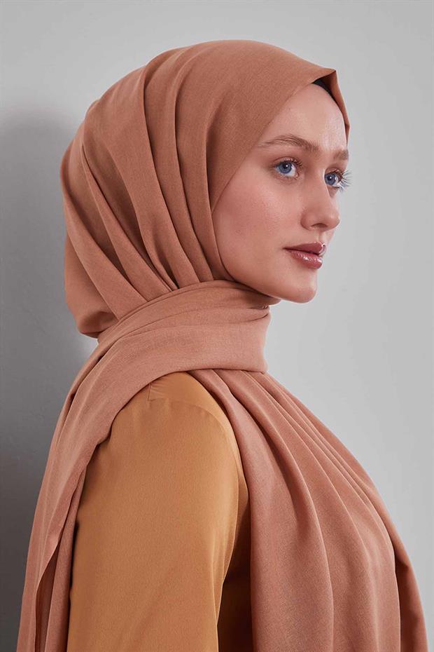 Cappuccino Düz Tensel Şal