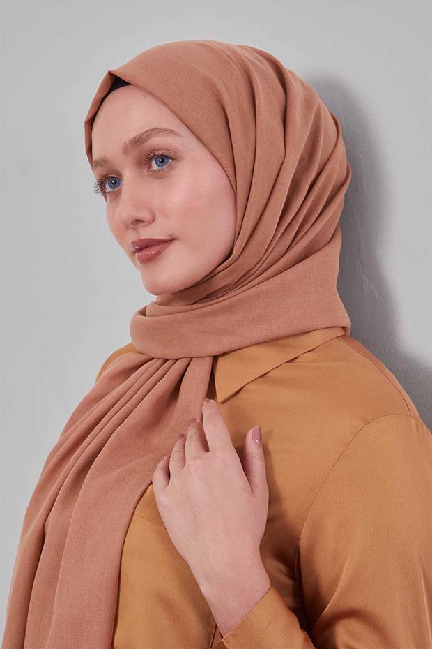 Cappuccino Düz Tensel Şal