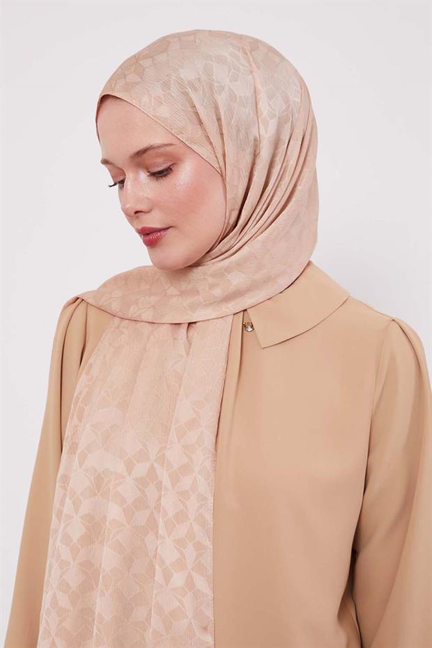 Cappuccino Kristal Desen Jakar Capri Şal