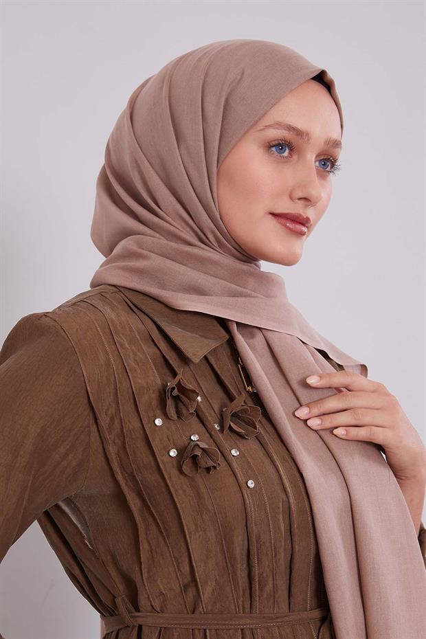 Çikolata - Kahve Düz Tensel Şal