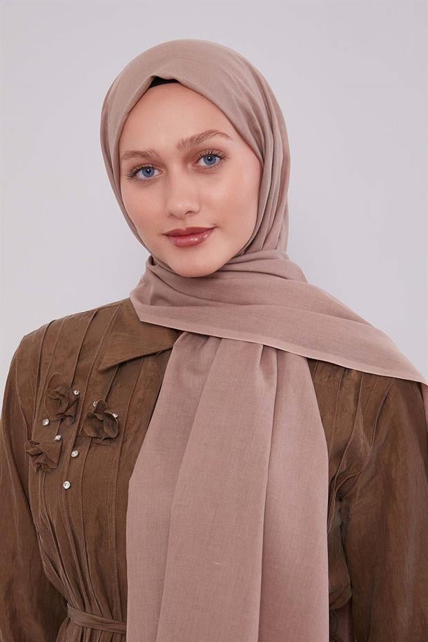 Çikolata - Kahve Düz Tensel Şal