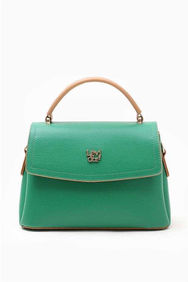 Çimen Yeşili - Camel Dikdörtgen Çok Gözlü El Çantası