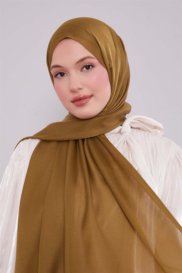 Çimen Yeşili Düz Premium Abiye Şal