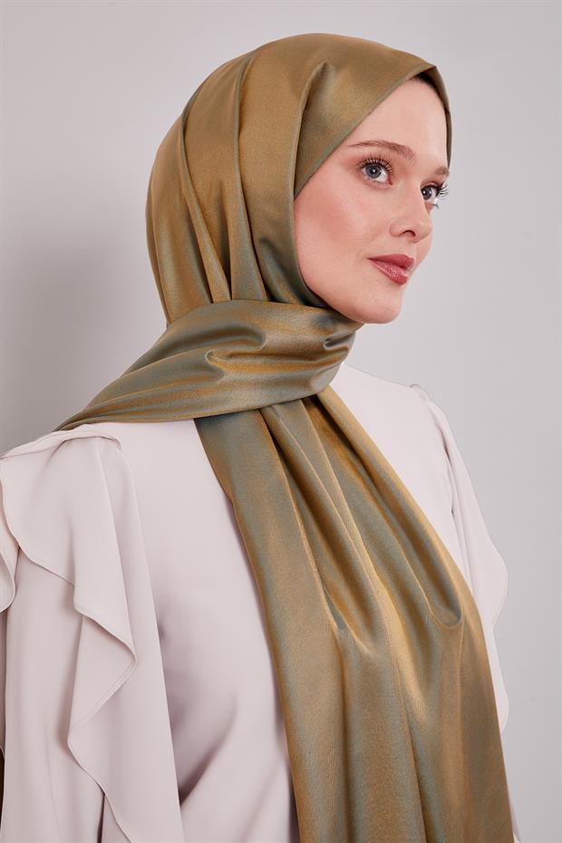 Çimen Yeşili İpek Şal