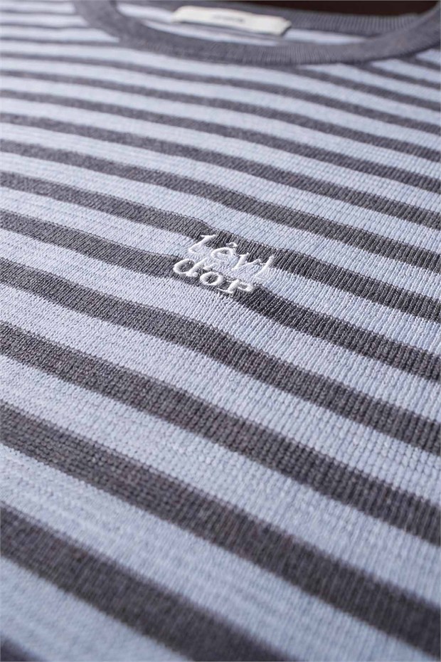 Çizgili Sweatshirt Yeşil
