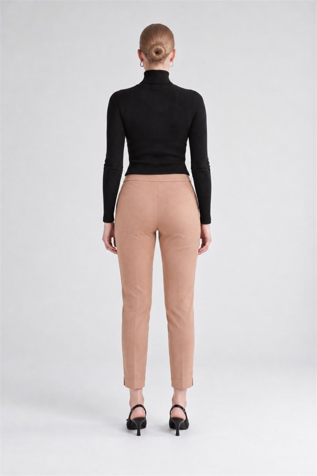 Dar Paça Pantolon Camel