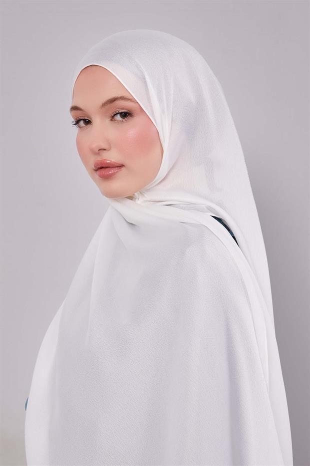 Ekru Düz Premium Abiye Şal