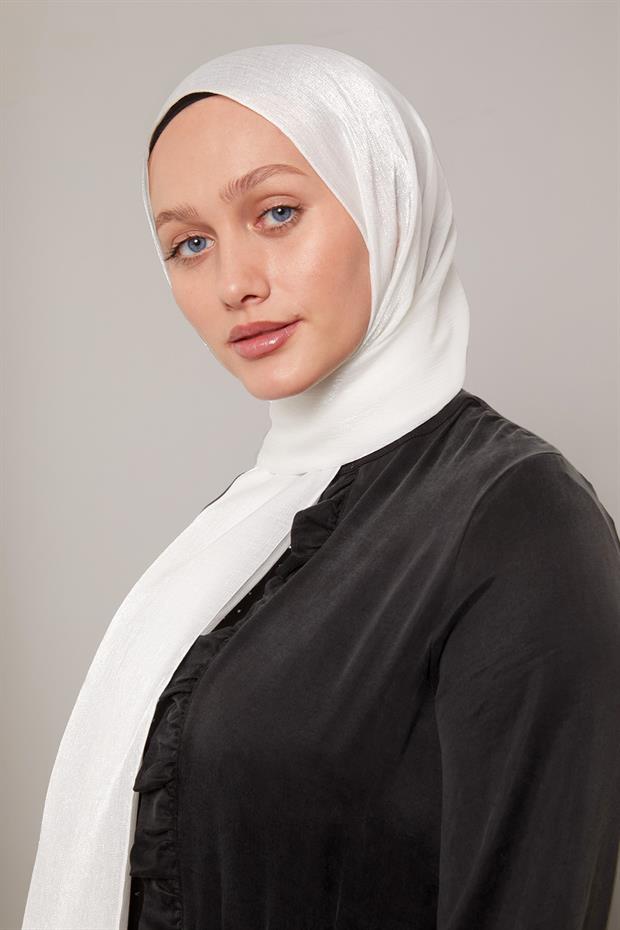 Ekru Kristal Abiye Şal