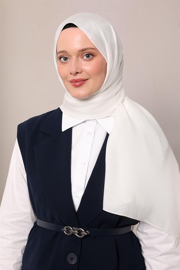 Ekru Simli Bodrum Şal