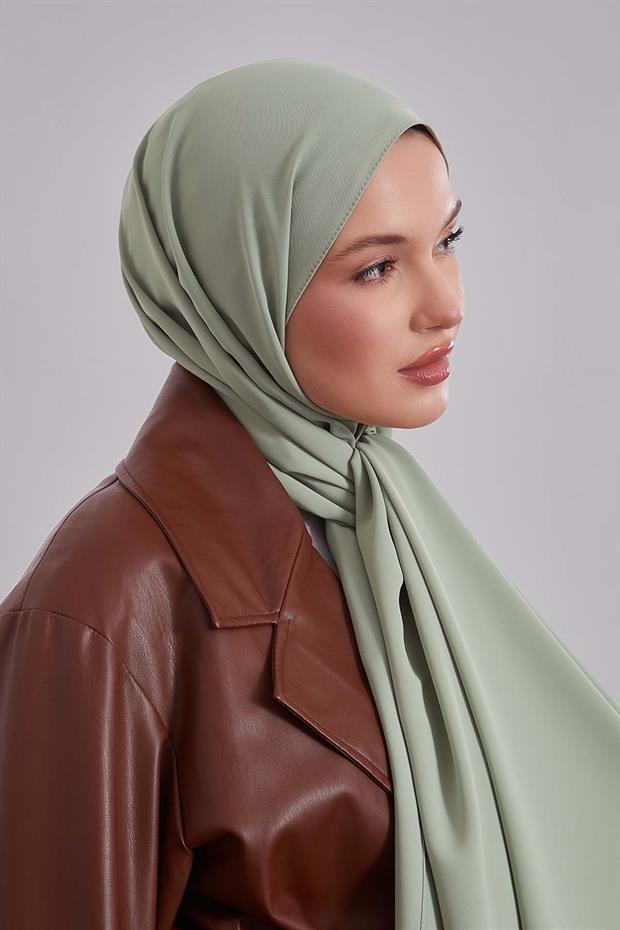 Fıstık Yeşili Dokulu Tensel Şal