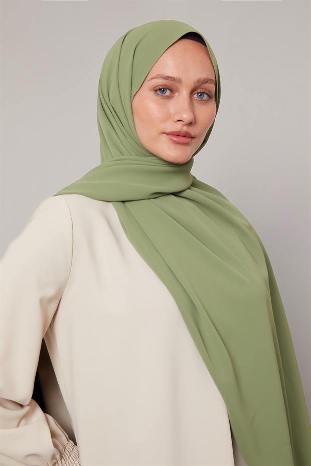 Fıstık Yeşili Düz Trend Şal