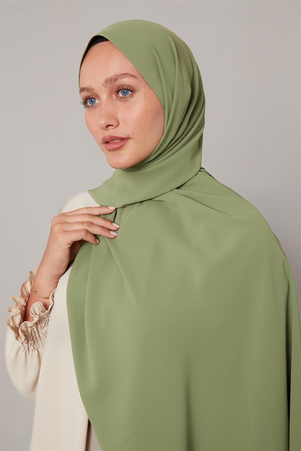 Fıstık Yeşili Düz Trend Şal