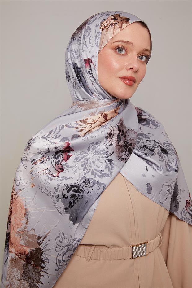 Füme Batik Desen Twill Şal