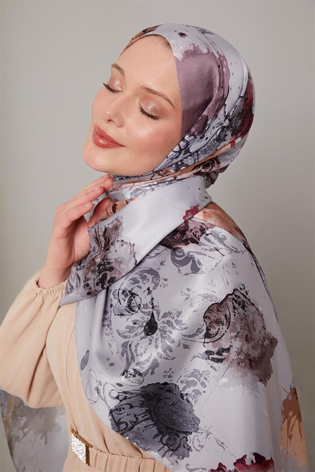 Füme Batik Desen Twill Şal