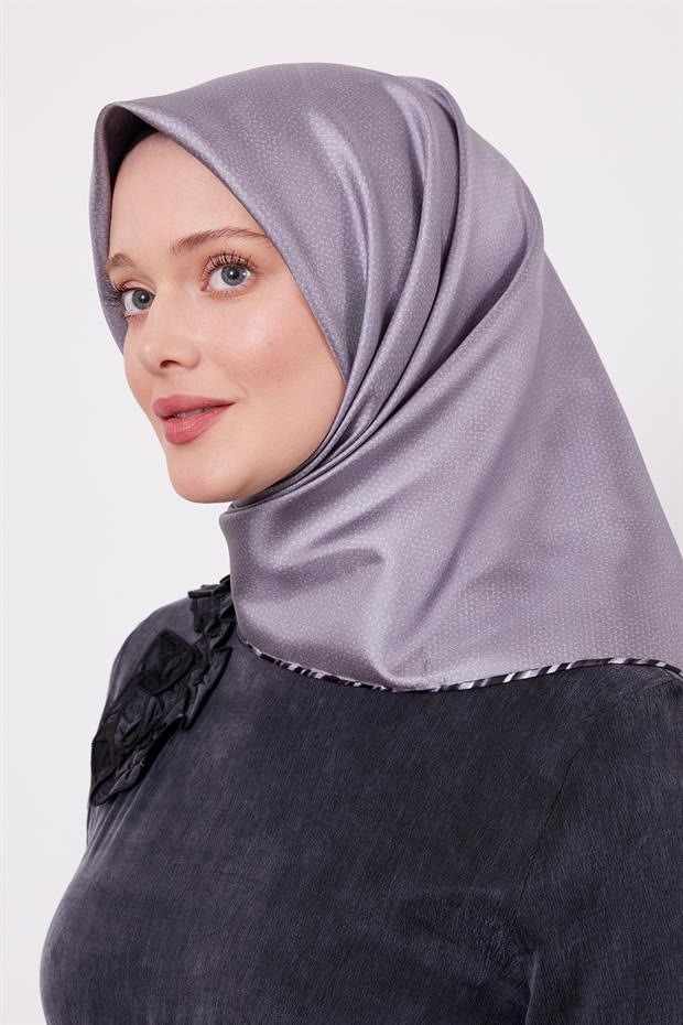 Füme Benekli Twill İpek Eşarp