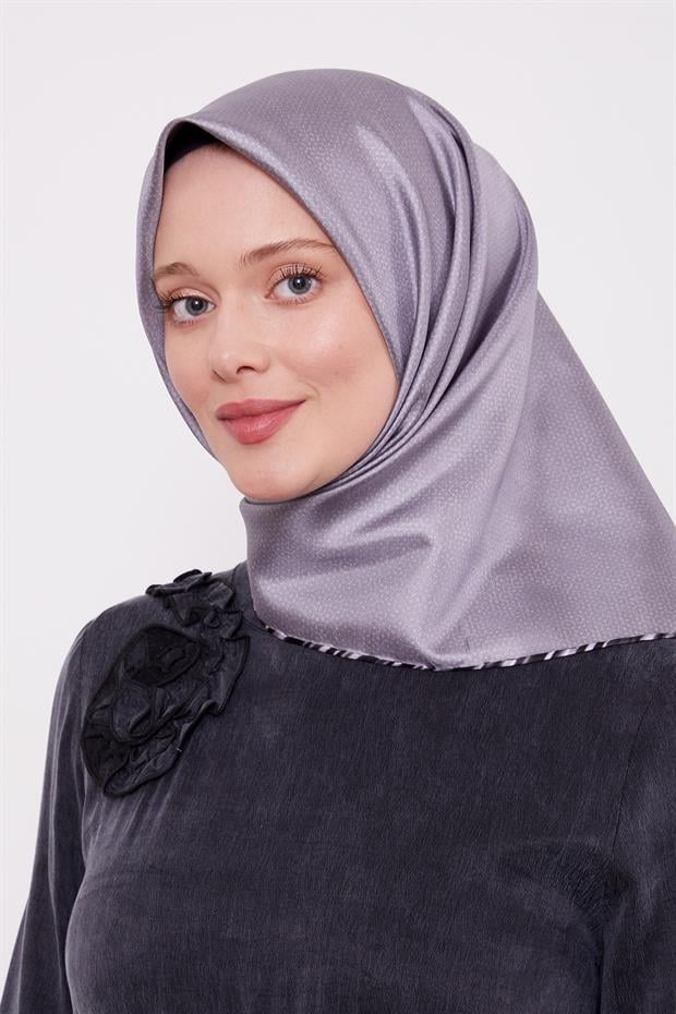 Füme Benekli Twill İpek Eşarp