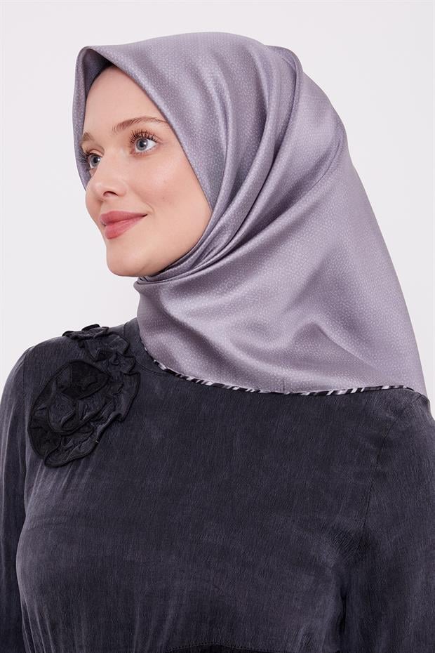 Füme Benekli Twill İpek Eşarp