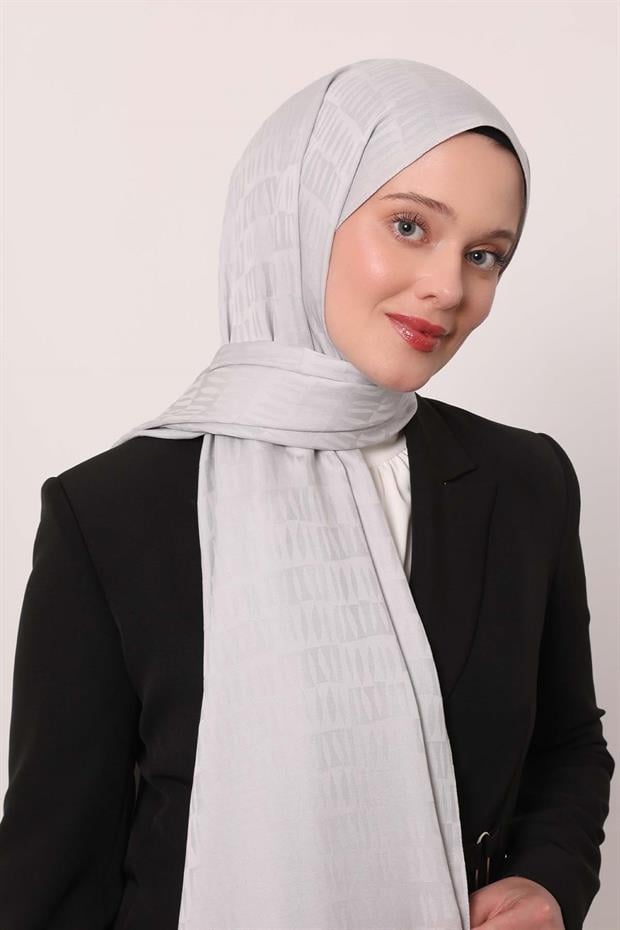 Füme Damla Desen Blue Jakar Şal
