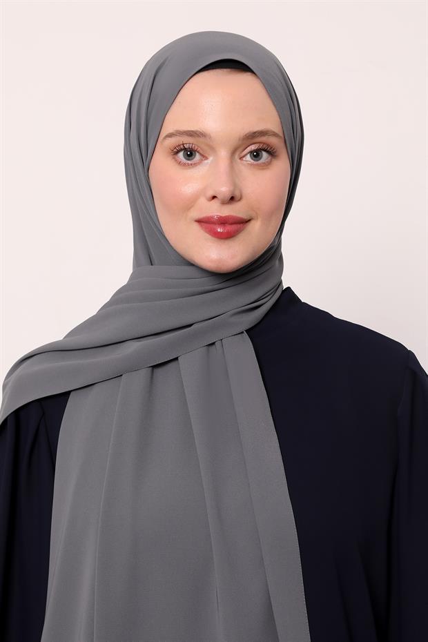 Füme Düz Medine İpeği Şal