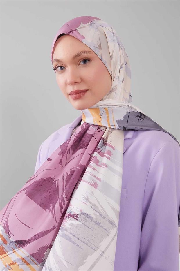 Füme Gölgeli Desen Twill Şal