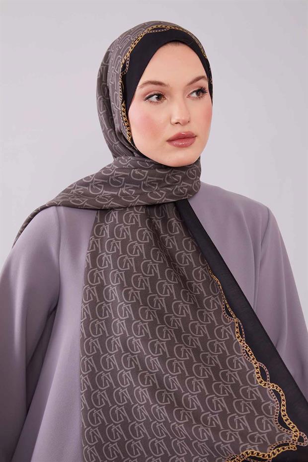 Füme LVD Baskılı Yün İpek Şal