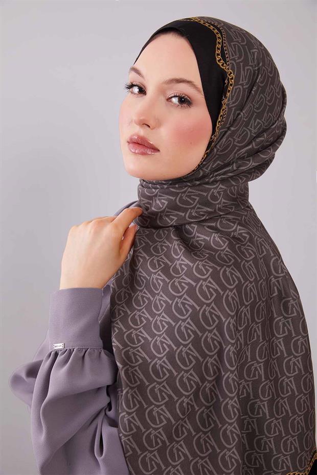 Füme LVD Baskılı Yün İpek Şal