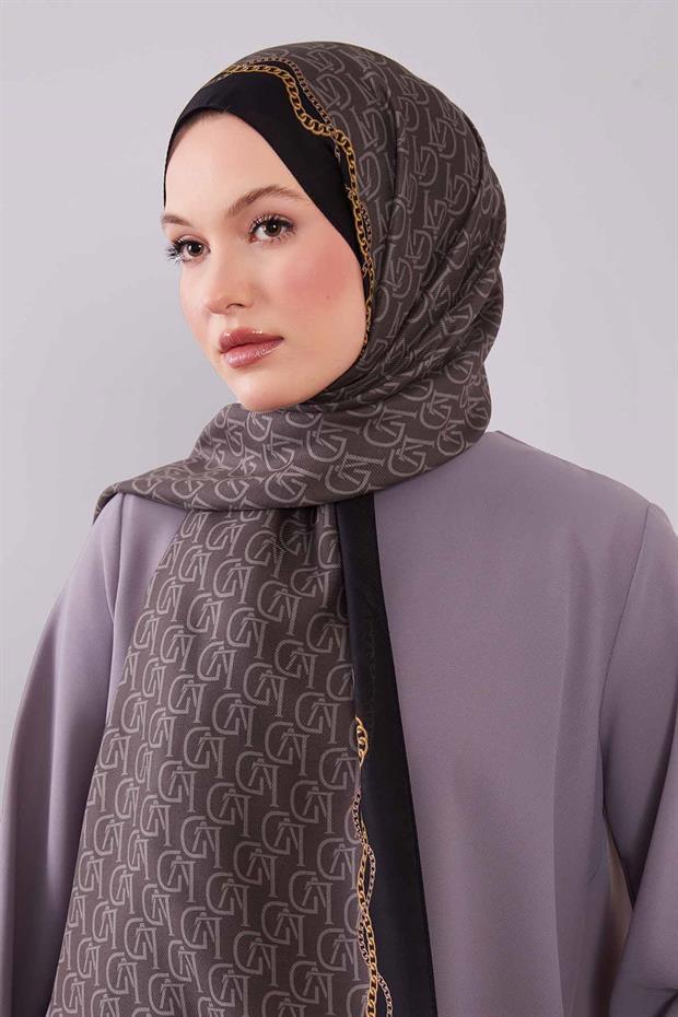 Füme LVD Baskılı Yün İpek Şal