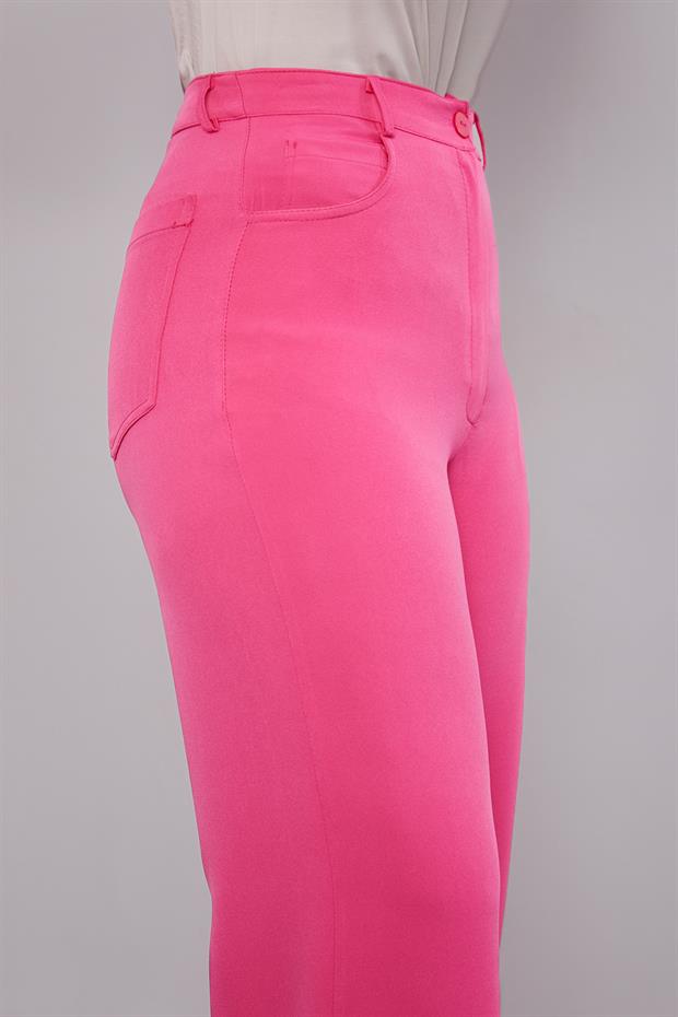 Fuşya Cepli Pantolon