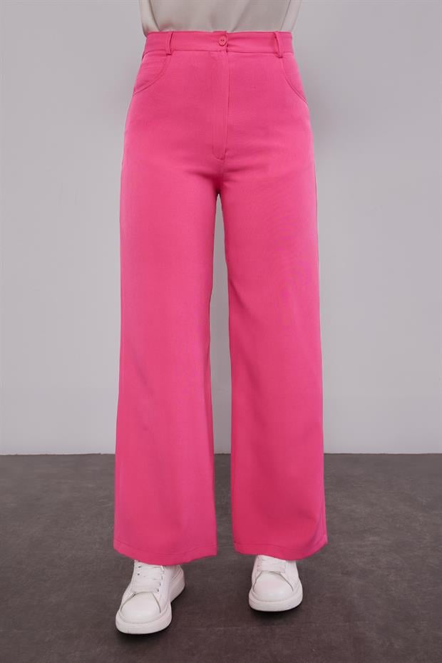 Fuşya Cepli Pantolon