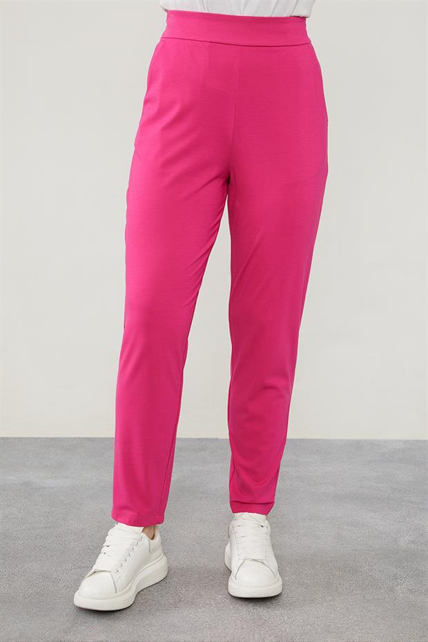 Fuşya Hakim Yaka Düğme Kapamalı Penye Spor Takım