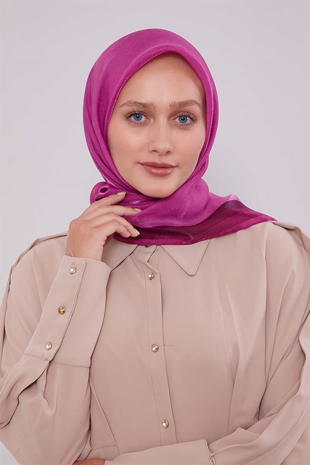 Fuşya Kehribar Eşarp