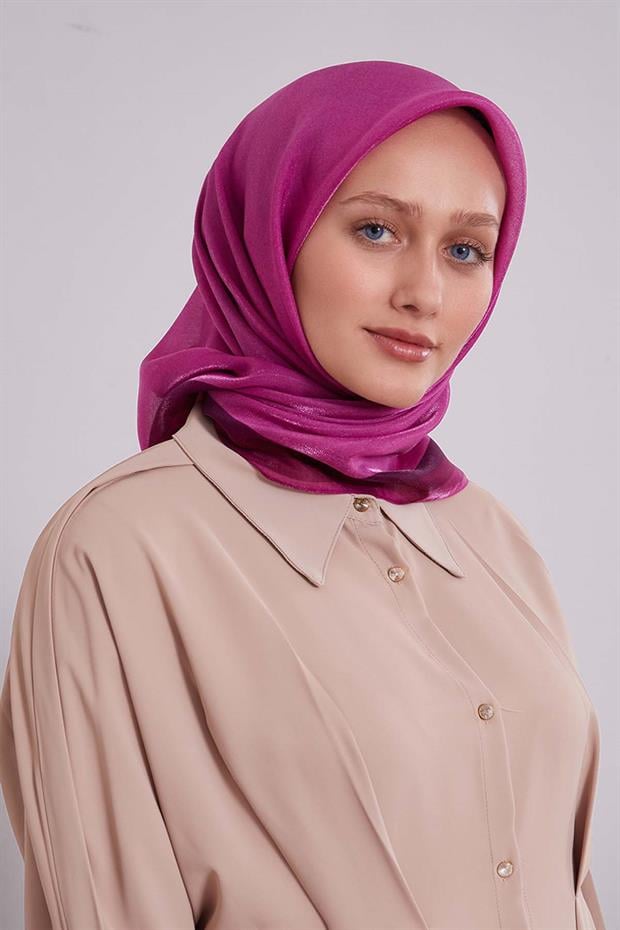 Fuşya Kehribar Eşarp