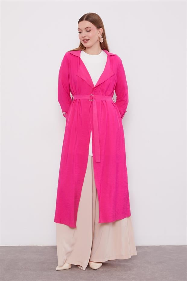 Fuşya Omzu Apoletli Kap