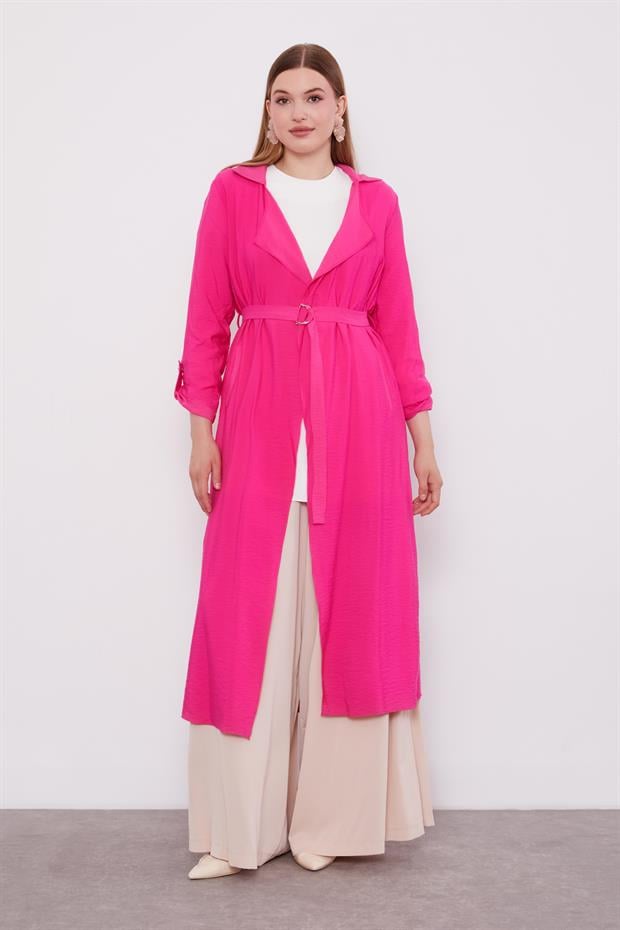 Fuşya Omzu Apoletli Kap