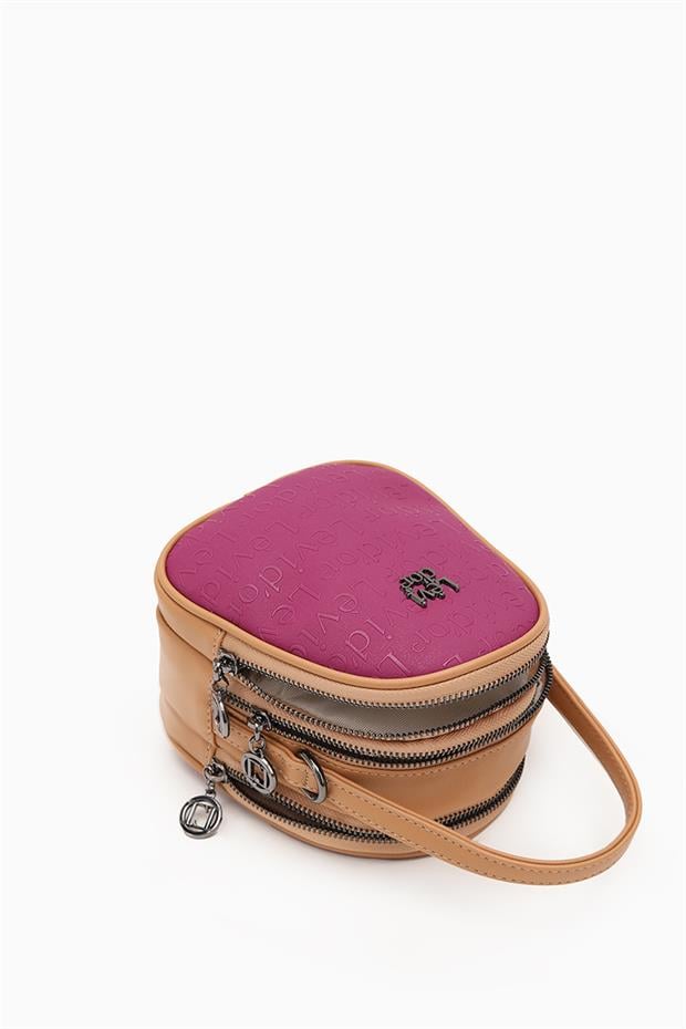 Fuşya Oval Model Omuz Çantası
