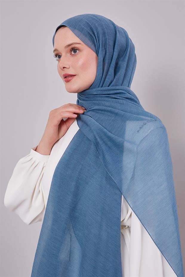 Gece Mavisi Arlyn Düz Şal