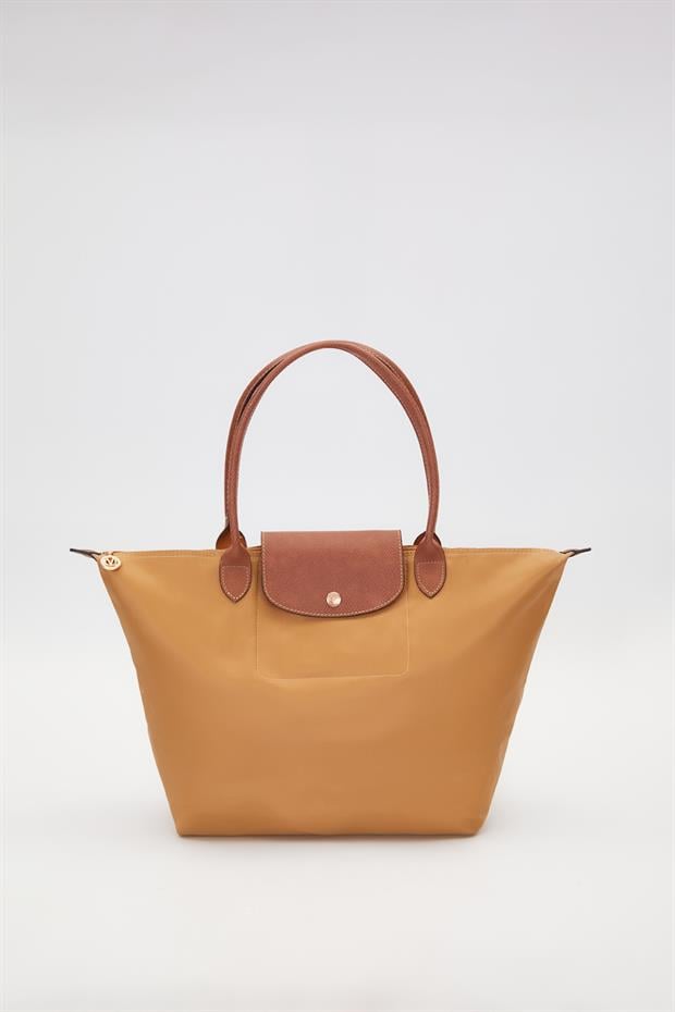 Gold Deri Askılı Tote Omuz Çantası