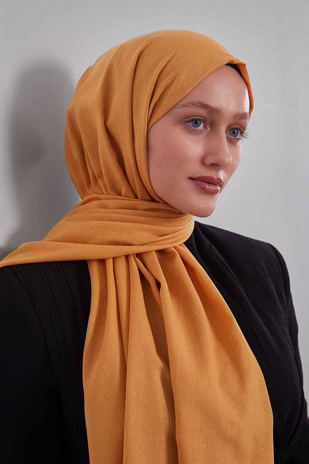 Gold Düz Tensel Şal